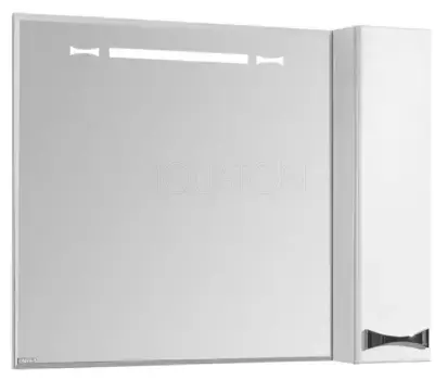 Зеркальный шкаф «Aquaton» Диор 80 с подсветкой белый правый