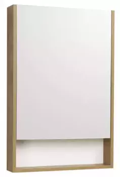 Зеркальный шкаф «Aquaton» Сканди 55 без света белый/дуб Рустикальный универсальный