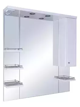 Зеркальный шкаф «Aqwella» Барселона 105 с подсветкой белый правый