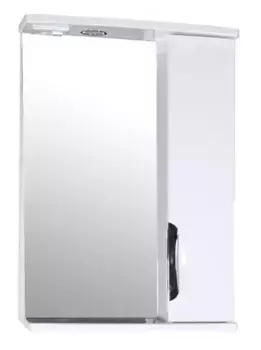 Зеркальный шкаф «ASB-Mebel» Мессина 50 с подсветкой белый правый