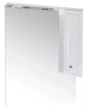Зеркальный шкаф «ASB-Mebel» Вита 80 с подсветкой белый правый