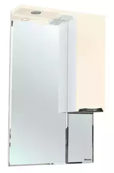 Зеркальный шкаф «Bellezza» Альфа 55 с подсветкой бежевый правый