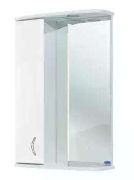 Зеркальный шкаф «Bellezza» Астра 50 Н с подсветкой белый левый