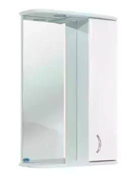 Зеркальный шкаф «Bellezza» Астра 55 Н с подсветкой белый правый
