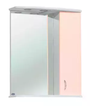 Зеркальный шкаф «Bellezza» Астра 60 Н с подсветкой бежевый правый