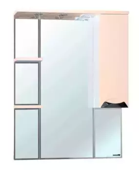 Зеркальный шкаф «Bellezza» Белла Люкс 85 с подсветкой бежевый правый
