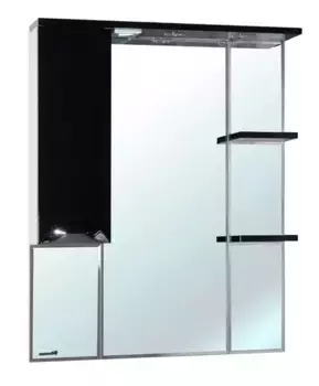 Зеркальный шкаф «Bellezza» Белла Люкс 85 с подсветкой чёрный левый