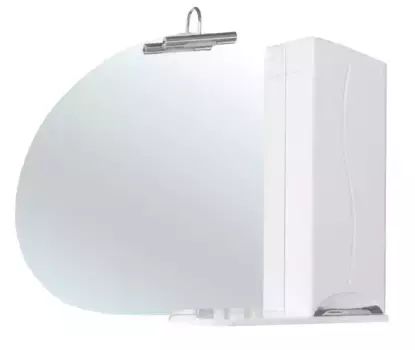 Зеркальный шкаф «Bellezza» Глория 105 без света белый правый