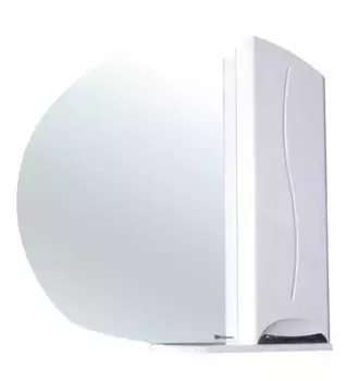 Зеркальный шкаф «Bellezza» Глория 65 без света белый правый