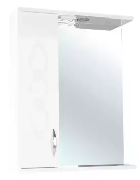 Зеркальный шкаф «Bellezza» Элеганс 50 с подсветкой бежевый левый