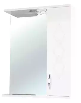 Зеркальный шкаф «Bellezza» Элеганс 55 с подсветкой бежевый правый