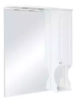 Зеркальный шкаф «Bellezza» Камелия 85 с подсветкой белый правый