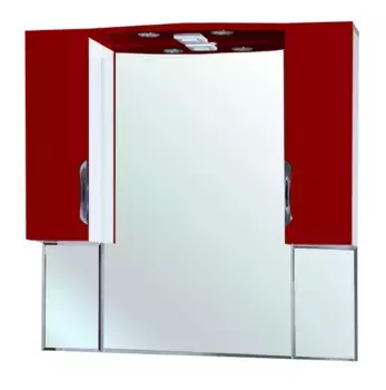 Зеркальный шкаф «Bellezza» Лагуна 105 с подсветкой красный