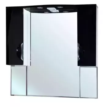 Зеркальный шкаф «Bellezza» Лагуна 105 с подсветкой чёрный