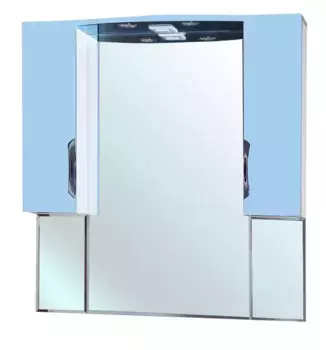 Зеркальный шкаф «Bellezza» Лагуна 105 с подсветкой голубой