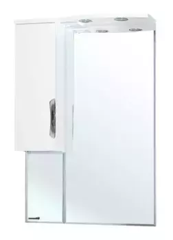 Зеркальный шкаф «Bellezza» Лагуна 65 с подсветкой белый левый