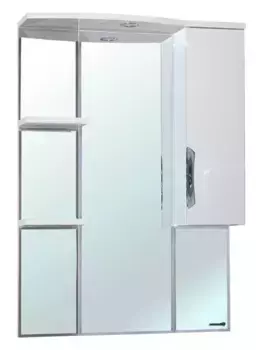 Зеркальный шкаф «Bellezza» Лагуна 75 с подсветкой белый правый