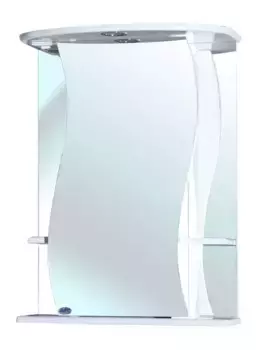 Зеркальный шкаф «Bellezza» Лиана 55 с подсветкой белый правый