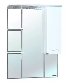 Зеркальный шкаф «Bellezza» Мари 75 с подсветкой белый правый