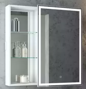 Зеркальный шкаф «Bellezza» Марта 80 с подсветкой белый правый