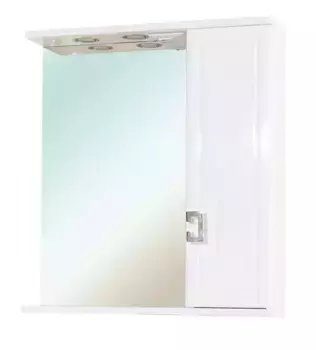 Зеркальный шкаф «Bellezza» Миа 60 с подсветкой белый правый
