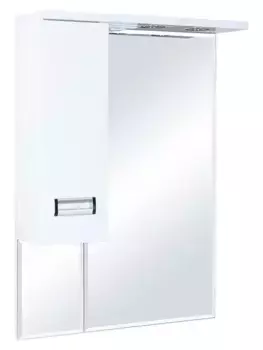 Зеркальный шкаф «Bellezza» Сиена 60 с подсветкой белый левый