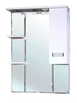 Зеркальный шкаф «Bellezza» Сиена 80 с подсветкой белый правый