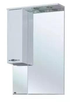Зеркальный шкаф «Bellezza» Стелла 65 Н с подсветкой белый левый