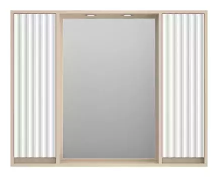 Зеркальный шкаф «Brevita» Balaton-100 с подсветкой бежевый/белый