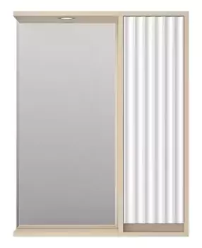 Зеркальный шкаф «Brevita» Balaton-65 с подсветкой бежевый/белый правый