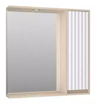Зеркальный шкаф «Brevita» Balaton-80 с подсветкой бежевый/белый правый
