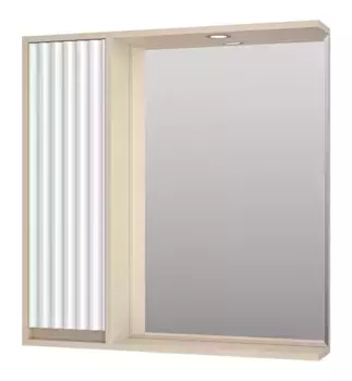 Зеркальный шкаф «Brevita» Balaton-80 с подсветкой бежевый/белый левый