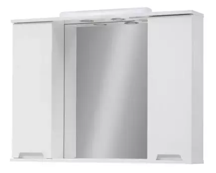 Зеркальный шкаф «Cerutti» Ломбардия 95 с подсветкой белый