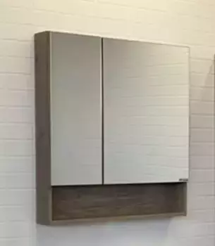 Зеркальный шкаф «Comforty» Никосия 70 без света дуб тёмный