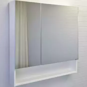 Зеркальный шкаф «Comforty» Никосия 80 без света белый глянец