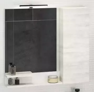 Зеркальный шкаф «Comforty» Верона 90 без света дуб белый правый