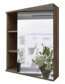 Зеркальный шкаф «Grossman» Форта 60 без света тёмный дуб галифакс левый