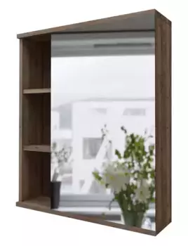 Зеркальный шкаф «Grossman» Форта 70 без света тёмный дуб галифакс левый