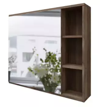 Зеркальный шкаф «Grossman» Форта 80 без света тёмный дуб галифакс правый