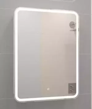 Зеркальный шкаф «Misty» Элиот 600*800 с подсветкой белый правый