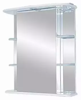 Зеркальный шкаф «Misty» Магнолия 55 с подсветкой белый левый