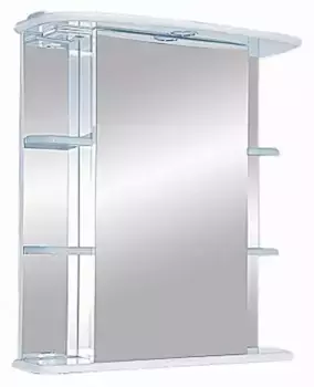 Зеркальный шкаф «Misty» Магнолия 55 с подсветкой белый правый