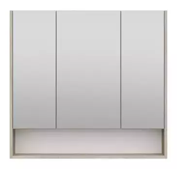 Зеркальный шкаф «Misty» Мускат 90 без света дуб галифакс белый