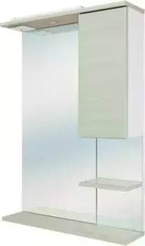 Зеркальный шкаф «Onika» Элита 60.01 с подсветкой олива/белый правый