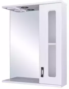 Зеркальный шкаф «Onika» Кристалл 67.02 с подсветкой белый правый