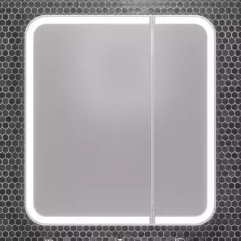 Зеркальный шкаф «Opadiris» Элеганс 90 премиум с подсветкой белый матовый