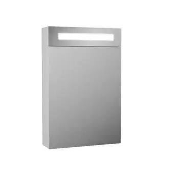 Зеркальный шкаф «Owl 1975» Runn 50 с подсветкой белый правый