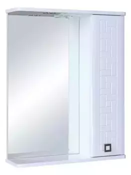Зеркальный шкаф «Runo» Авила 60 с подсветкой белый правый