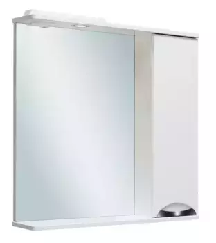 Зеркальный шкаф «Runo» Барселона 75 с подсветкой белый правый