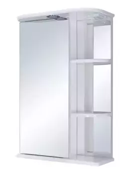 Зеркальный шкаф «Runo» Магнолия 60 с подсветкой белый левый